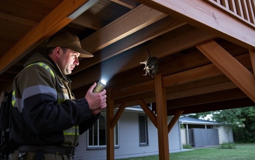 Under Deck Possum Removal in Park Orchards